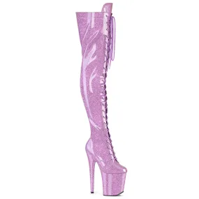 8 Inch Heel FLAMINGO-3020GP Lilac Glitter