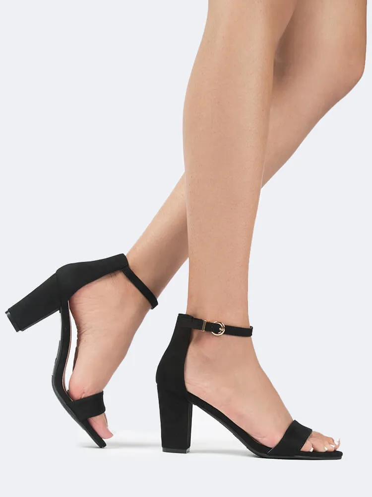 Ankle Strap Block Heels