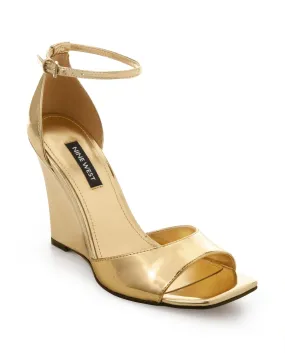 Ankle Strap Wedge Gold