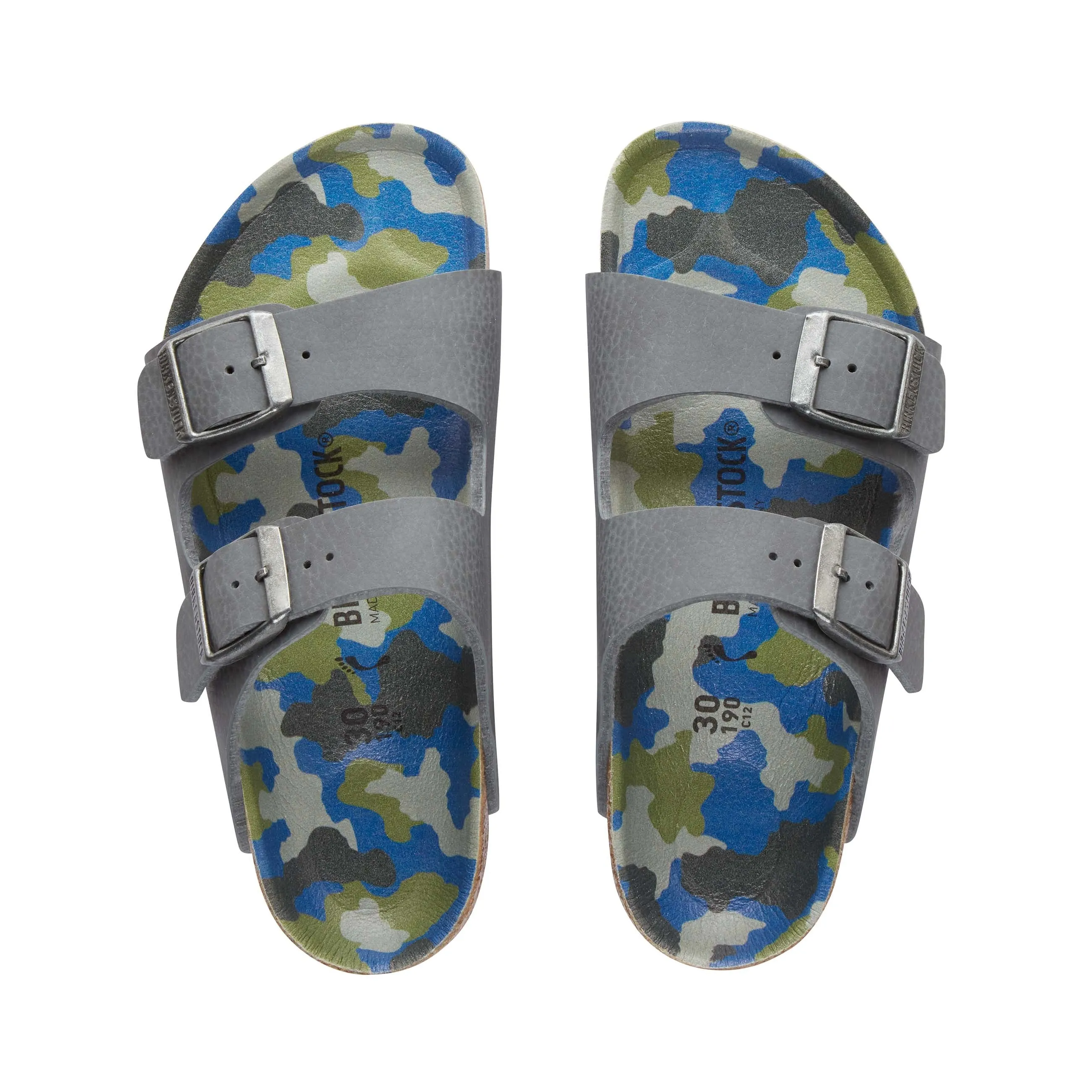 Arizona Kids Grey/Multicolour Camo Birko-Flor