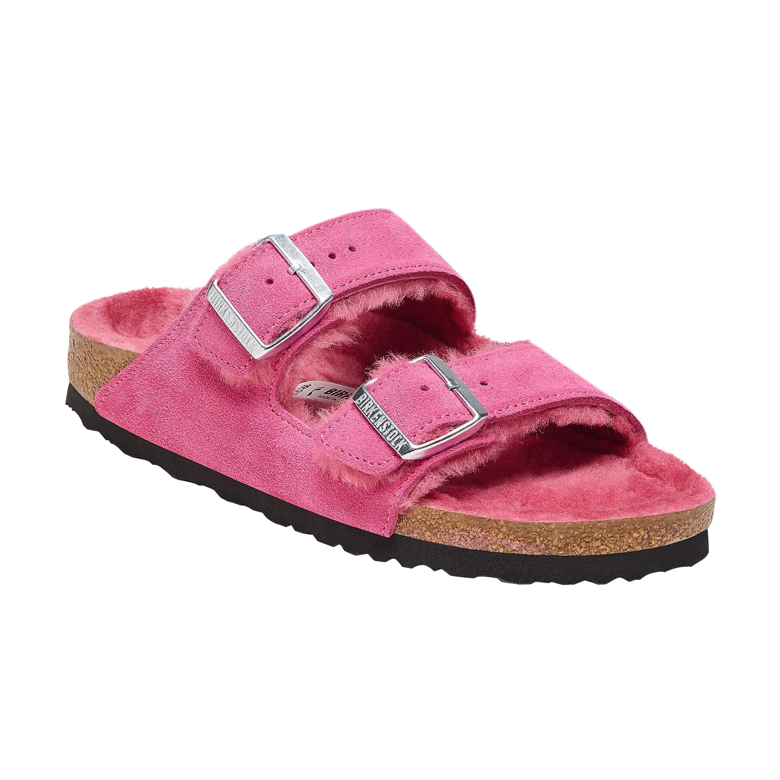 Arizona Shearling Fuchsia Tulip Suede Leather/Shearling