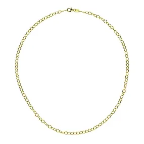 Aura by Martin Binder Gold 4.6mm Flat Link Chain Necklace