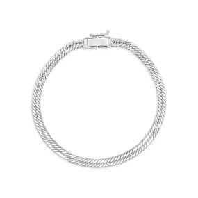 Aura by Martin Binder Platinum 4.3mm 12 Cut Link Chain Bracelet