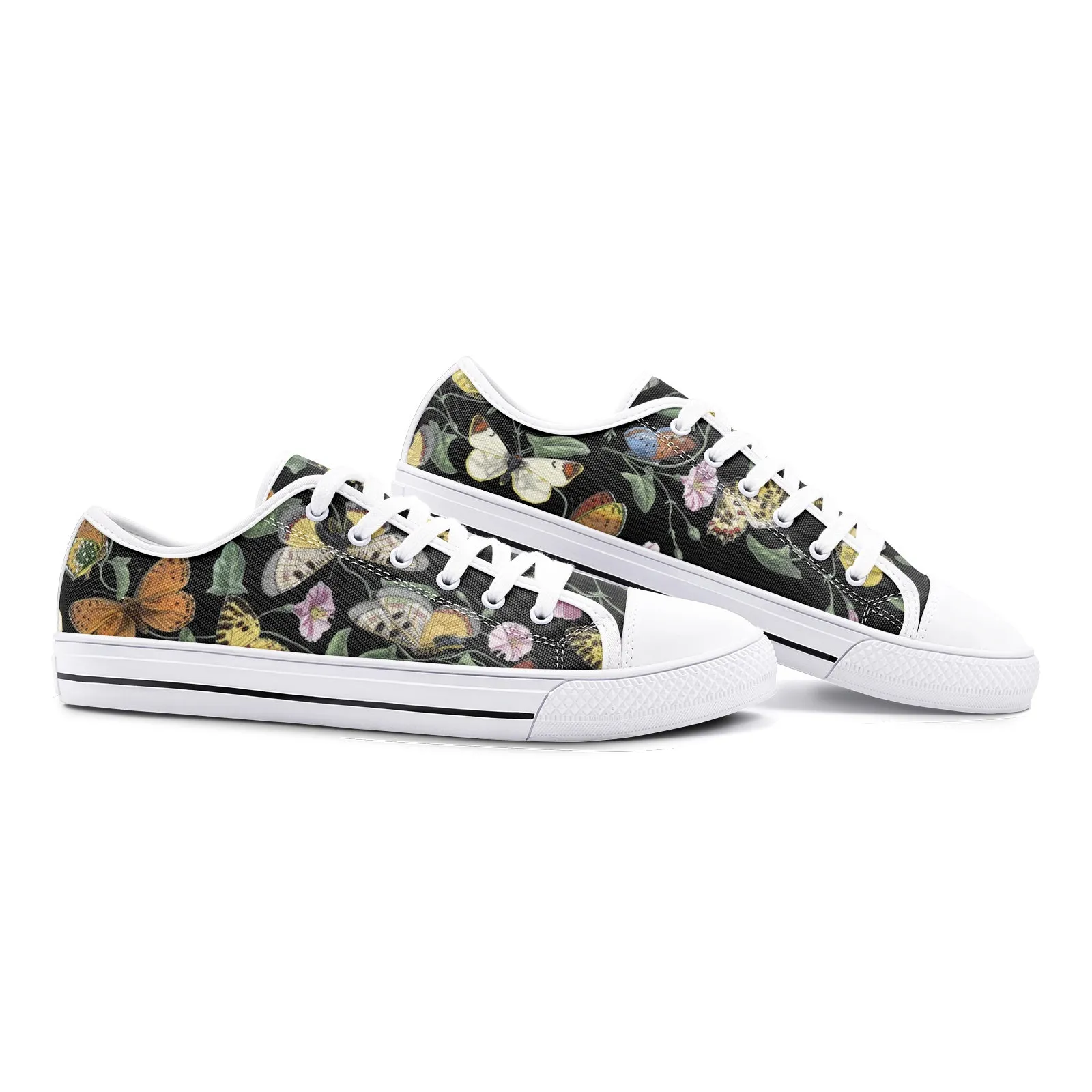 Butterfly Print Unisex Low Top Canvas Shoes