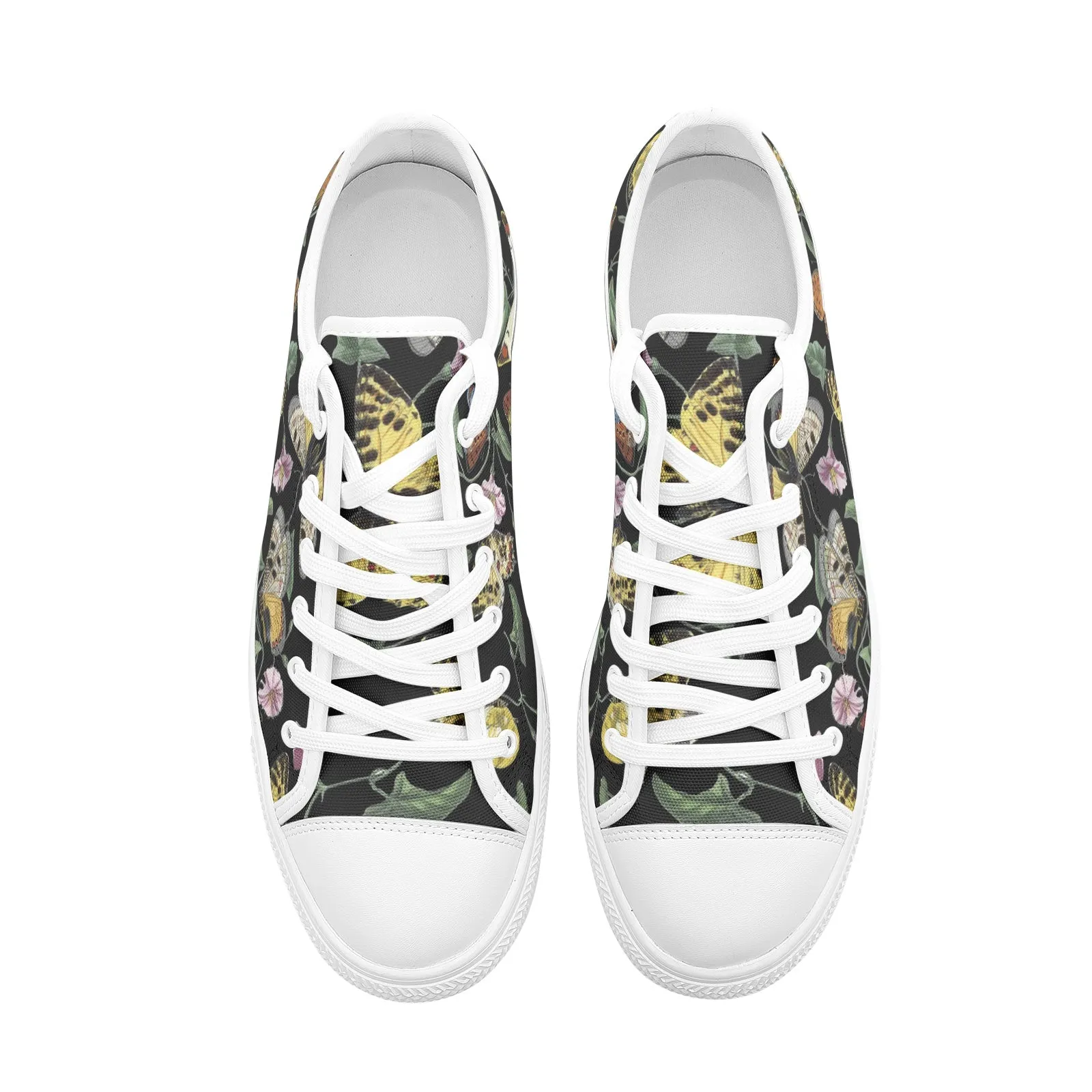 Butterfly Print Unisex Low Top Canvas Shoes