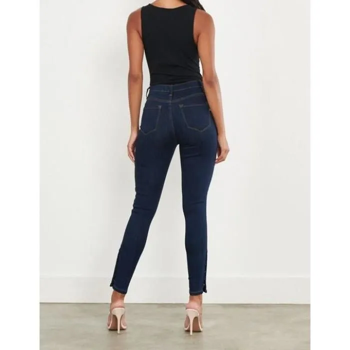 Button Fly Snap Ankle Jeans