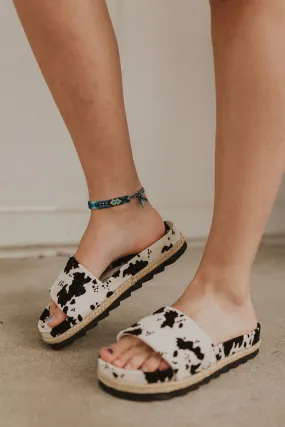 CLAIRE COW PRINT SANDAL