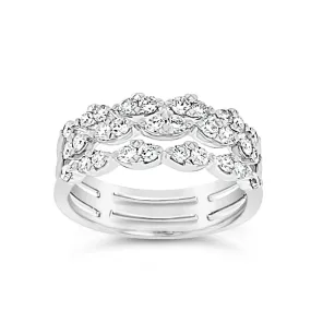 Clara by Martin Binder Three Row Diamond Ring (0.69 ct. tw.)