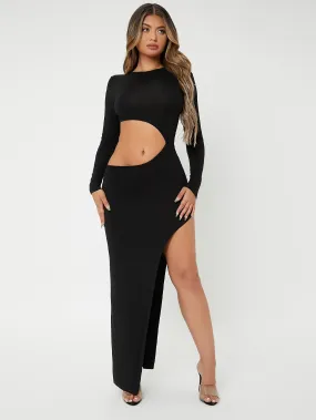 Cut Out Split Thigh Maxi Dress