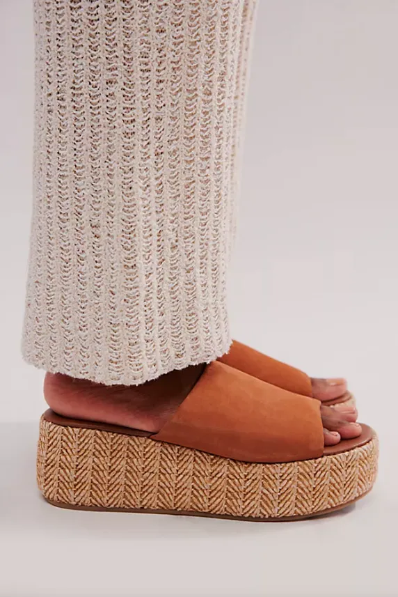 Free People Harbor Raffia Flatform Sandals