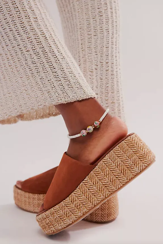 Free People Harbor Raffia Flatform Sandals