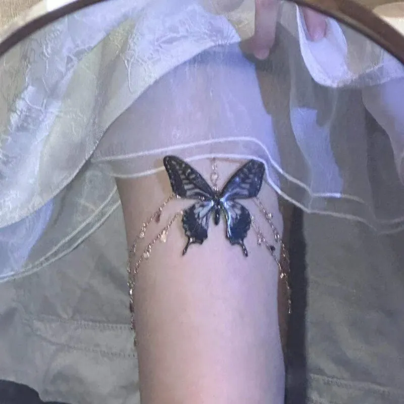 Gothic Butterfly Thigh Chain