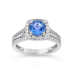 Irisa by Martin Binder Aquamarine & Diamond Triple Band Ring