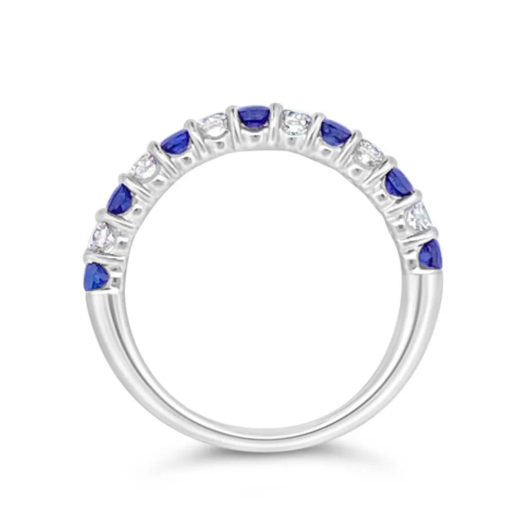 Irisa by Martin Binder Blue Sapphire & Diamond Stacking Ring