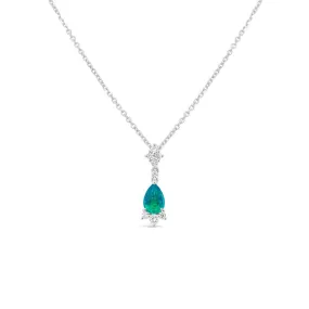 Irisa by Martin Binder Pear Emerald & Diamond Necklace