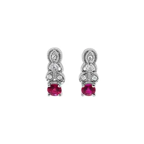 Irisa by Martin Binder Ruby & Diamond Filigree Earrings