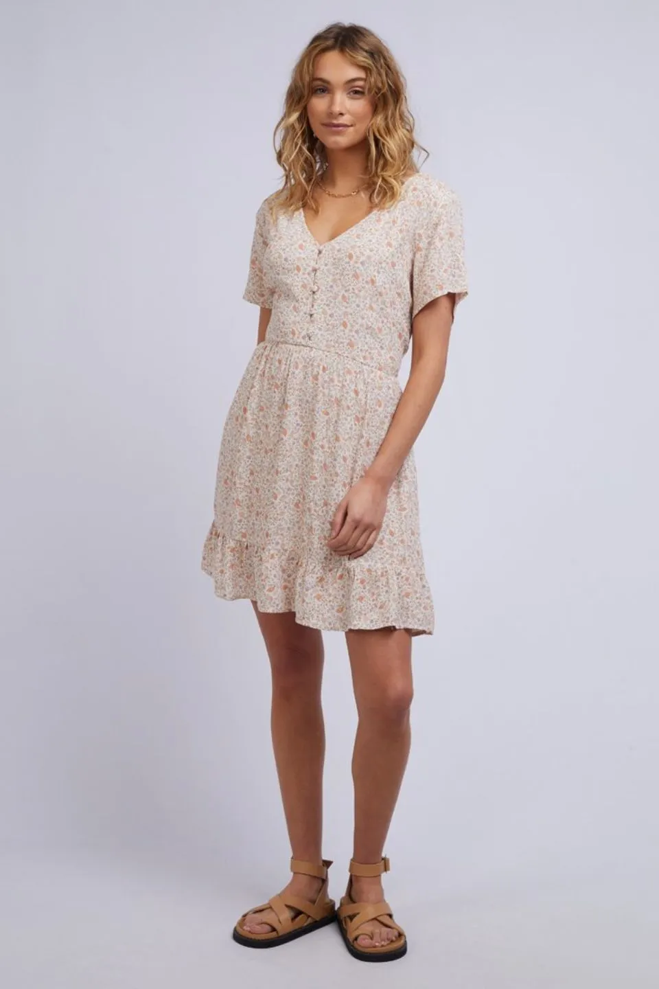 Ivy SS Pink Floral Mini Dress