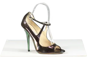 Jimmy Choo Purple / Green Holographic Heeled Sandals UK 3.5 EU 36.5 👠