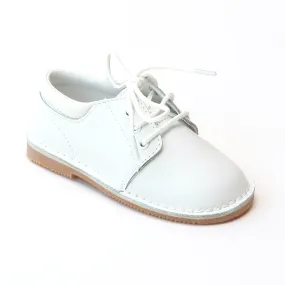 L'Amour Boys 5012 White Leather Lace Up Shoes