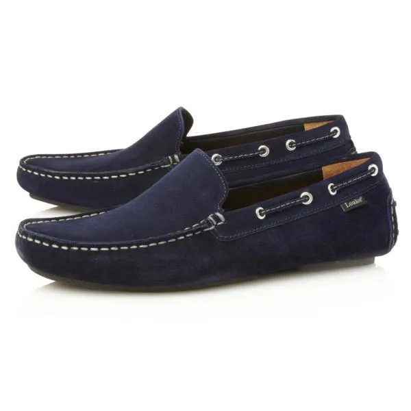 LOAKE  Donington - Suede Driving Shoes - Navy