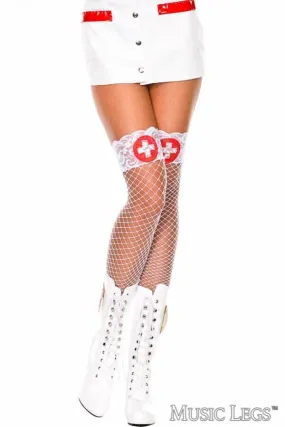 Nurse Fence Net Thigh Hi