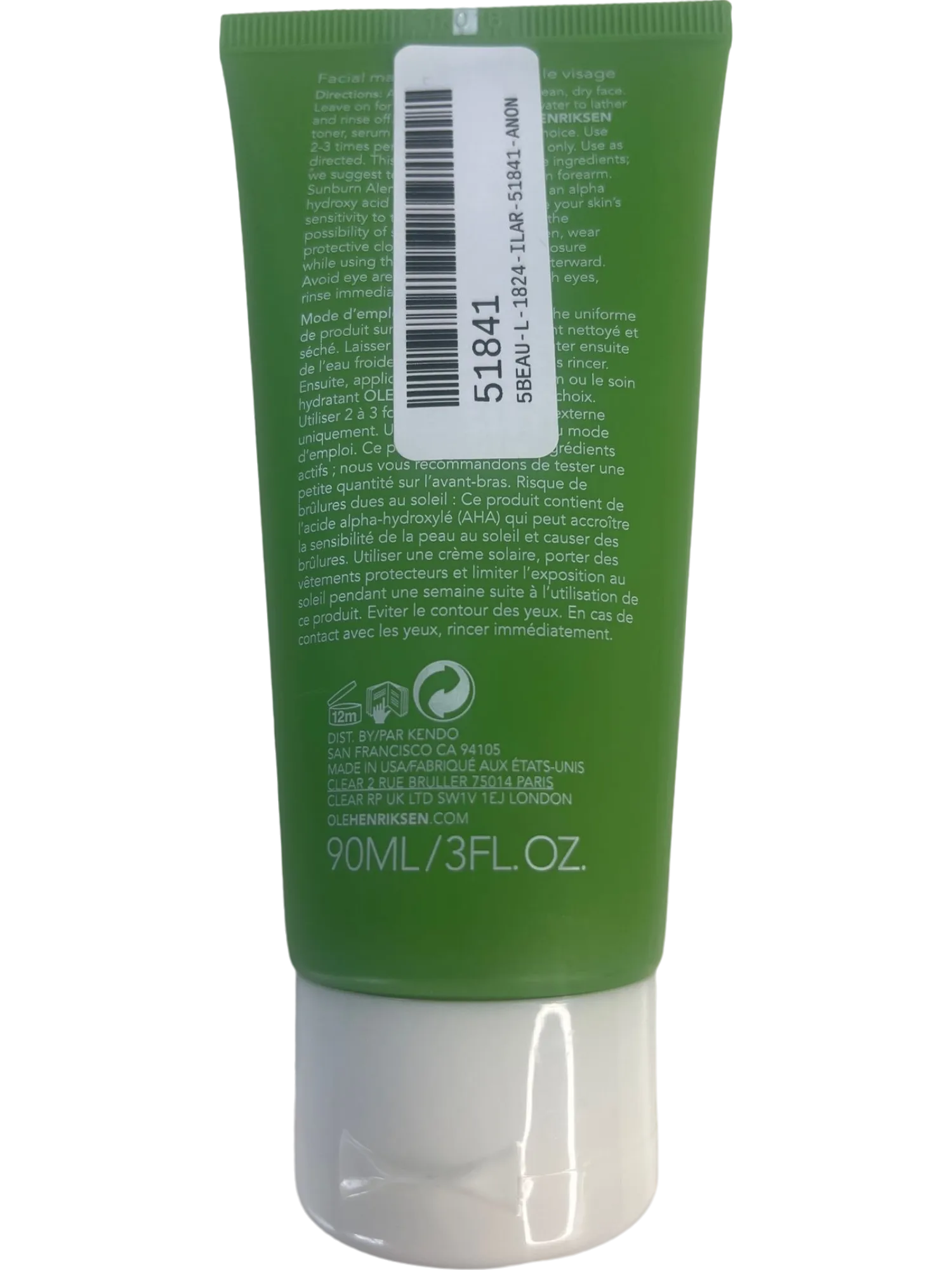 OLEHENRIKSEN Green Cold Plunge Pore Mask Clay & Snow Lotus Extract 90ml