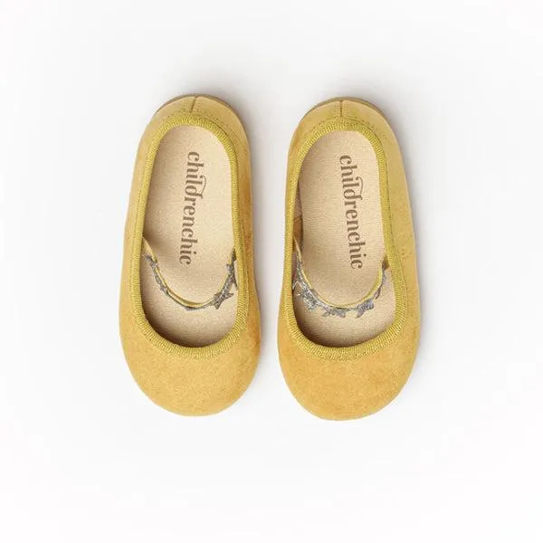 Suede Stars Elastic Mary Janes in Marygold