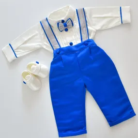 Suspenders Boy Set (Blue)