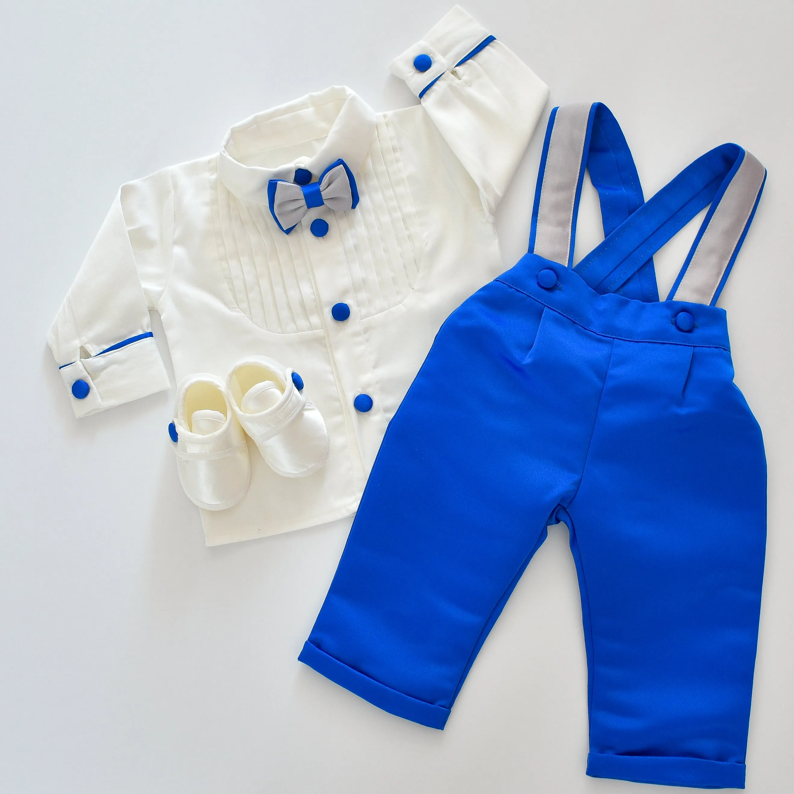 Suspenders Boy Set (Blue)