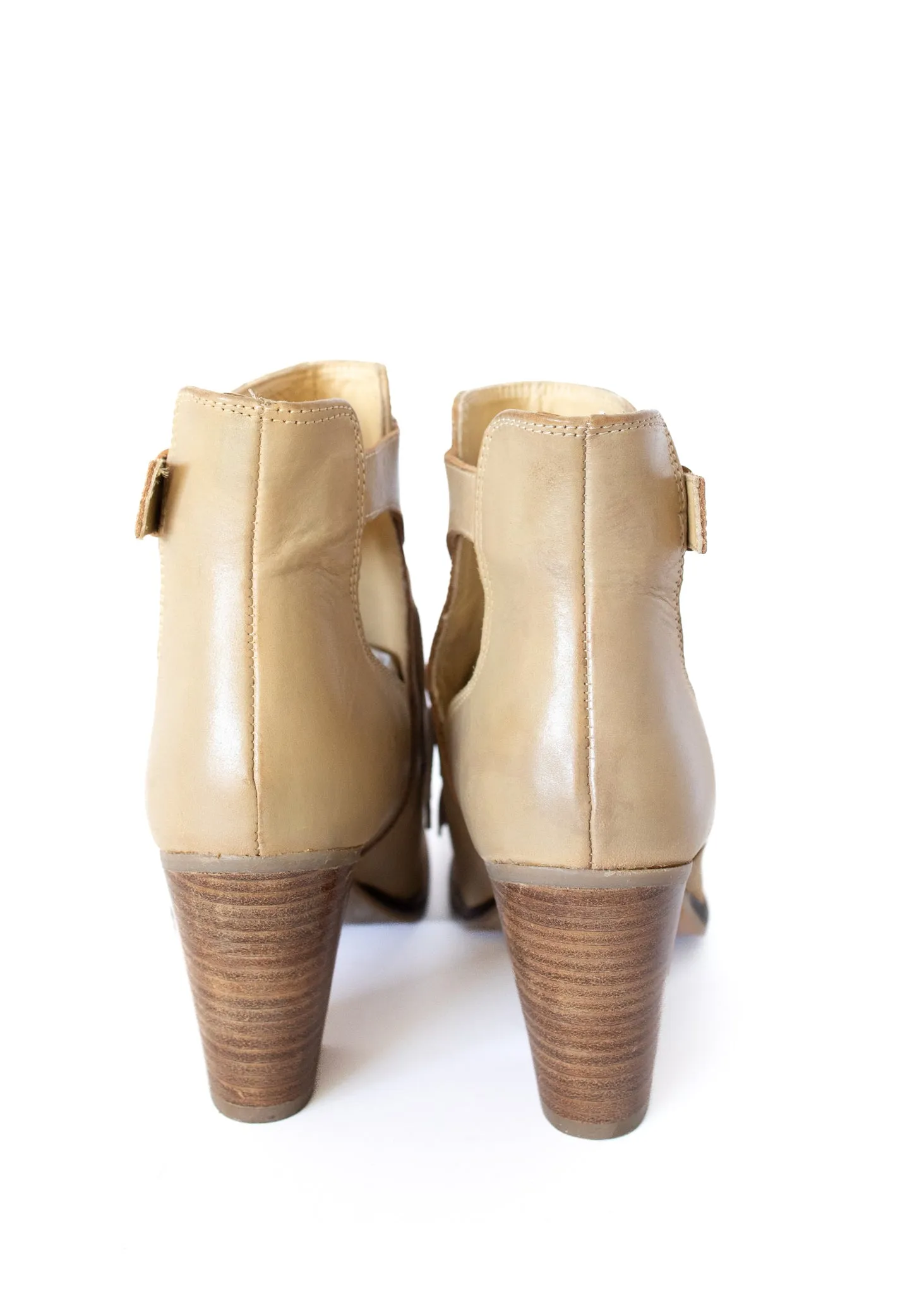 Tavineer Fringe Ankle Boot in Light Beige