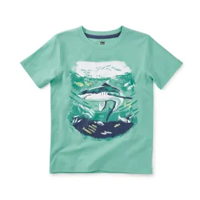 Tea Collection Cascade Shark Scenic Graphic Tee