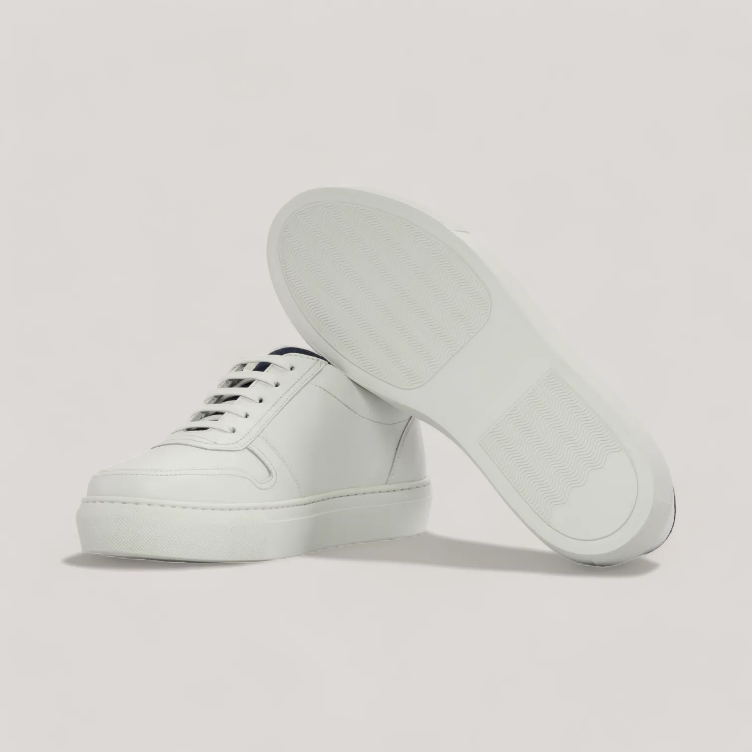 VERVE | Low Top Trainer - White & Blue Denim | Women's