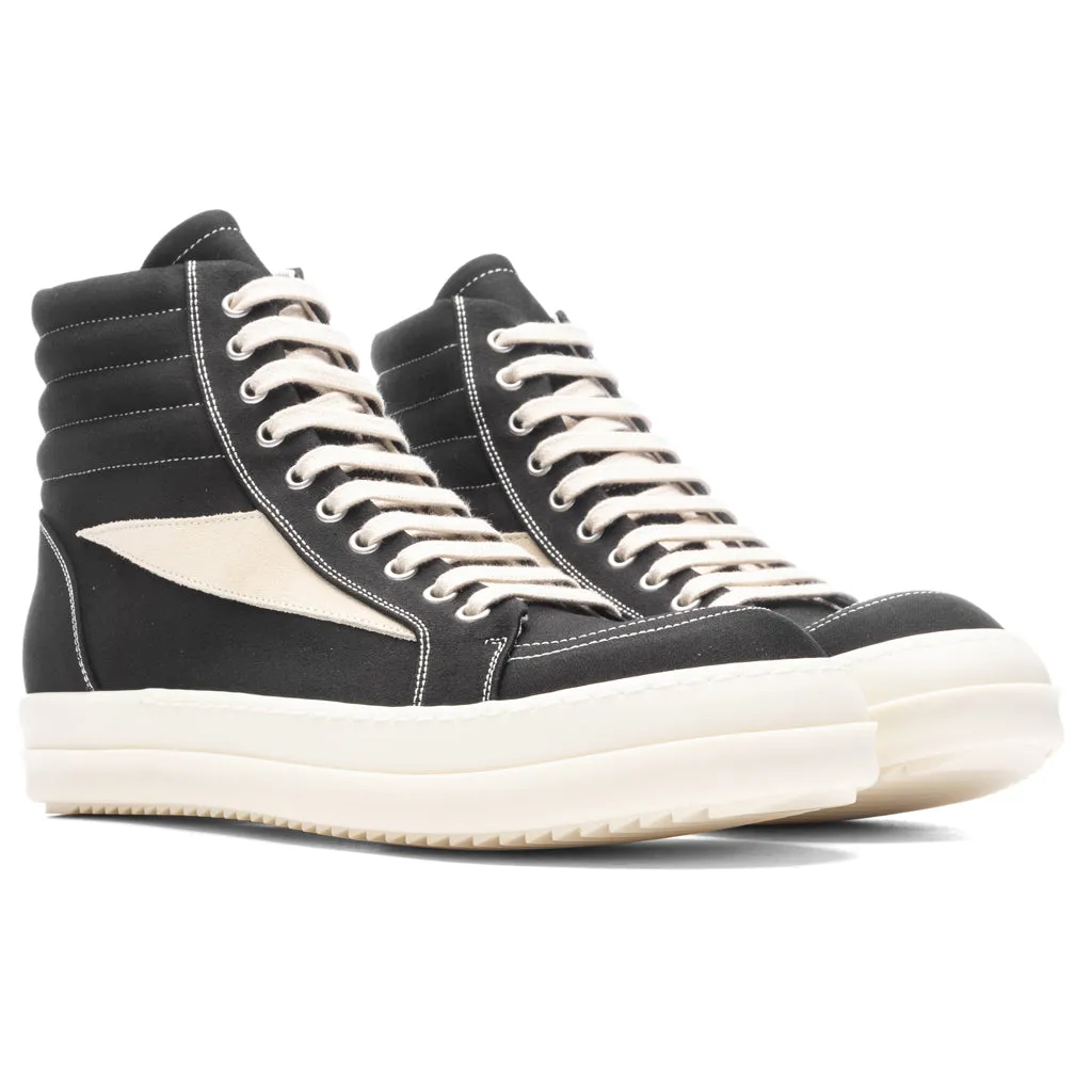 Vintage High Sneaks - Black/Milk/Milk